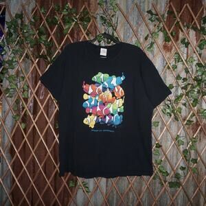 XL-Vintage Y2K Morro Bay California rainbow color fish shirt